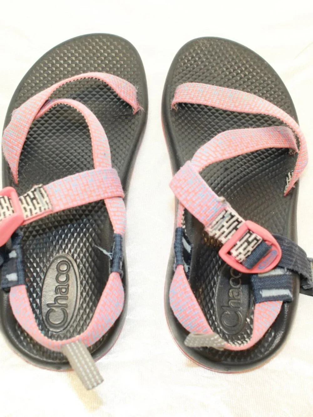 Chaco Kids Size 5 Penny Coral Z1 EcoTread Adjustable No Toe Post Sport Sandals